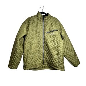 Obermeyer Green Diamond Quilted Ski Snowboard Jacket Insulated Full-Zip Mens L